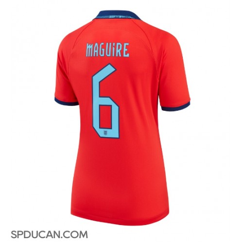 Zenski Nogometni Dres Engleska Harry Maguire #6 Gostujuci SP 2022 Kratak Rukav